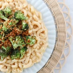 Pressure Cooker Creamy Whole Grain Mac and Cheese with Parmesan Broccoli Topping