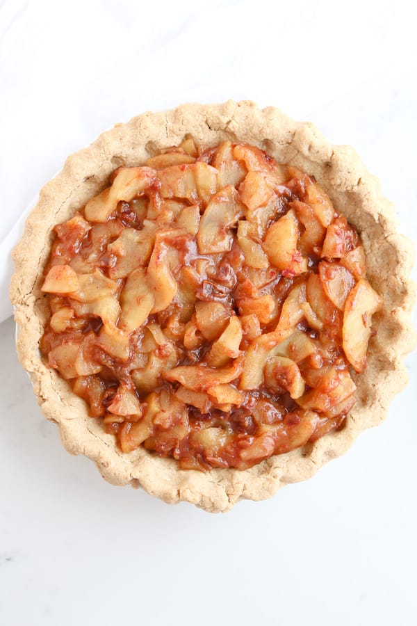 Caramel Apple Pie with whole wheat crust
