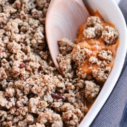 Instant Pot Healthy Sweet Potato Casserole with Pecan Crumble