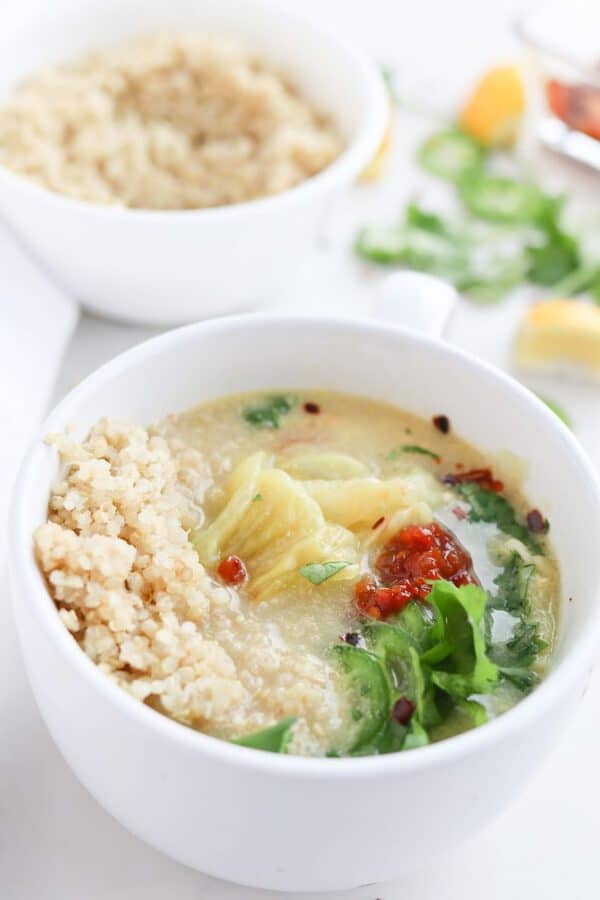 Pressure Cooker Soul Soothing Coconut Cabbage Soup is a warm, calming bowl of love
