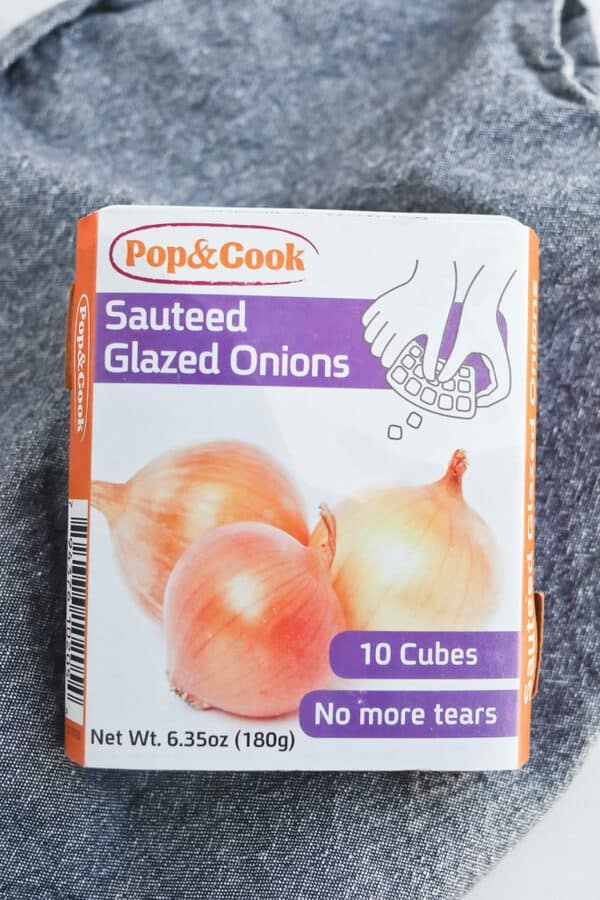 Picture of frozen sautéed onions for barbecue sauce