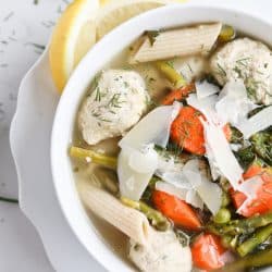 Instant Pot Spring Soup with Chicken Ricotta Meatballs
