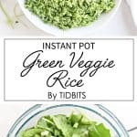 Instant Pot Green Veggie Rice in a bowl