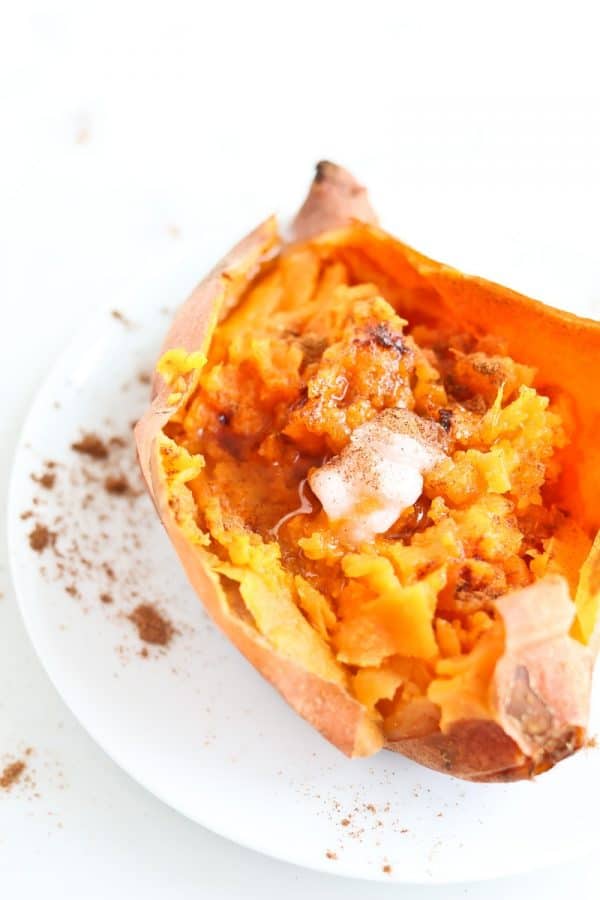 Instant Pot Sweet Potatoes with coconut oil and cinnamon