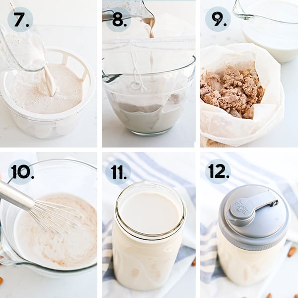 Collage of how to make Instant Pot Almond MIlk