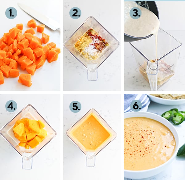 steps to make butternut squash cheese sauce 