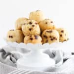 Oatmeal muffins with chocolate chips on a white plate