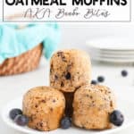 step by step collage of how to make blueberry oatmeal muffins in the instant pot