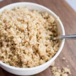 Instant Pot Quinoa in a white bowl