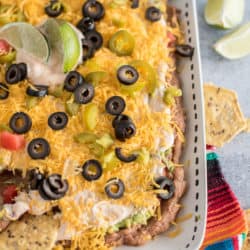 7 Layer Bean Dip with Instant Pot Refried Beans
