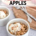 instant pot hasselback apples with cream on top