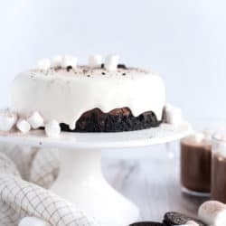 Instant Pot Hot Chocolate Cheesecake with Marshmallow Ganache
