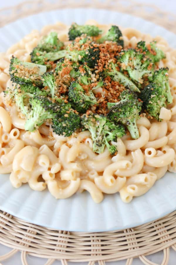 Instant Pot Whole Grain Mac and Cheese with Roasted Broccoli