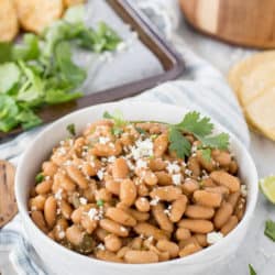Instant Pot White Beans with Cilantro and Lime