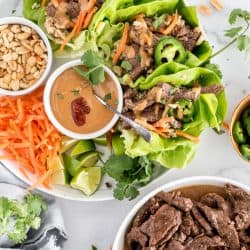 Thai Beef Lettuce Wraps | Instant Pot Recipe